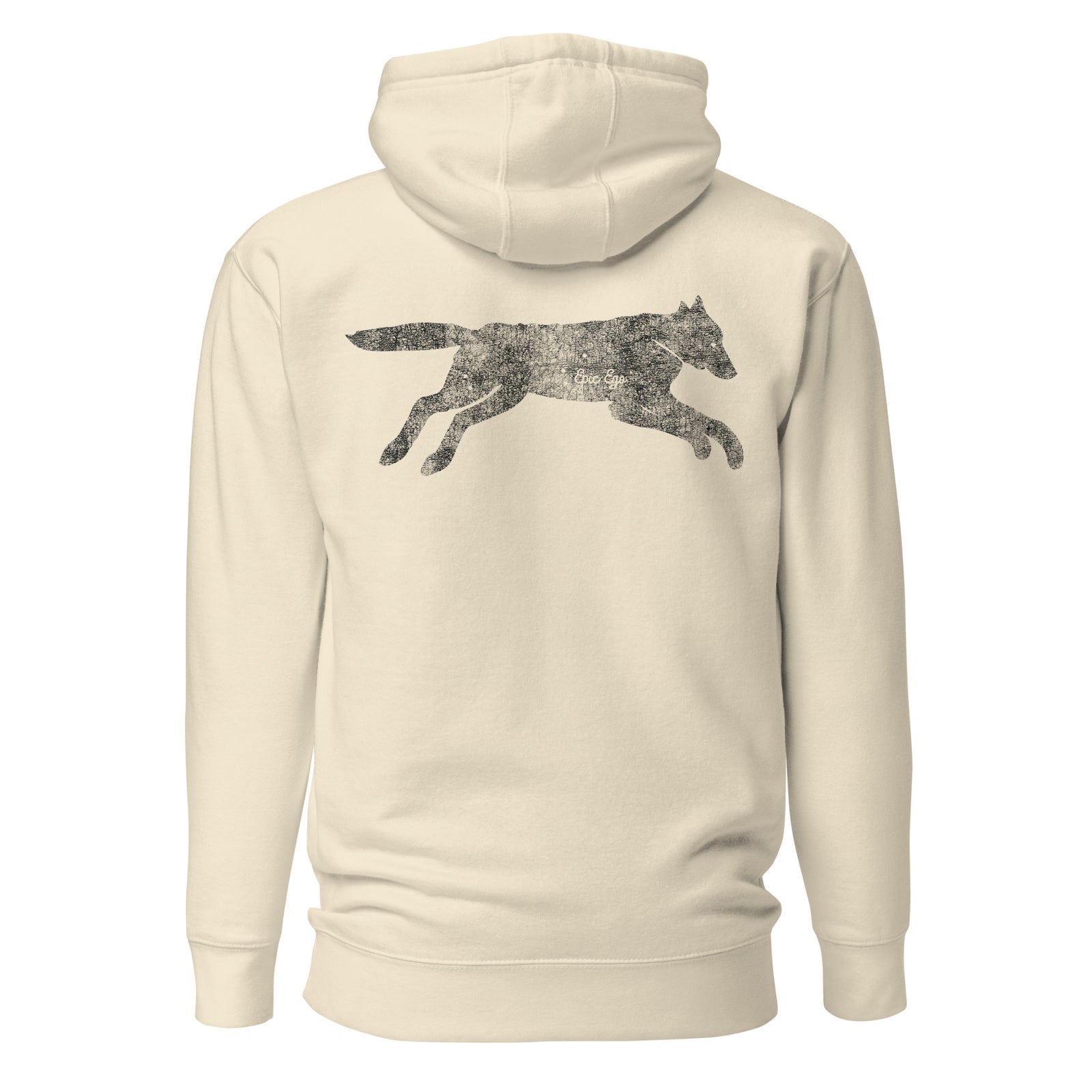 Running Wild Hoodie — Earth Tones — Bone back view