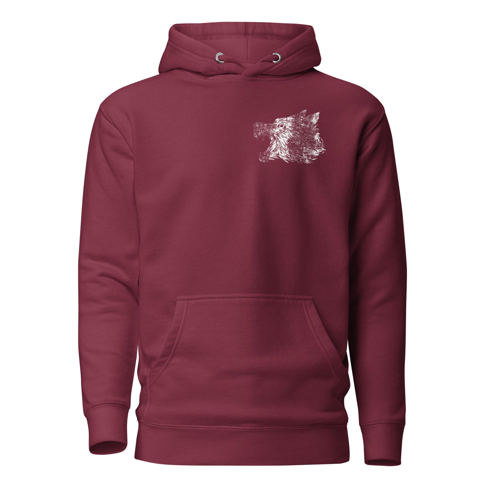 Yeah… She’s Cool Hoodie — Maroon front view