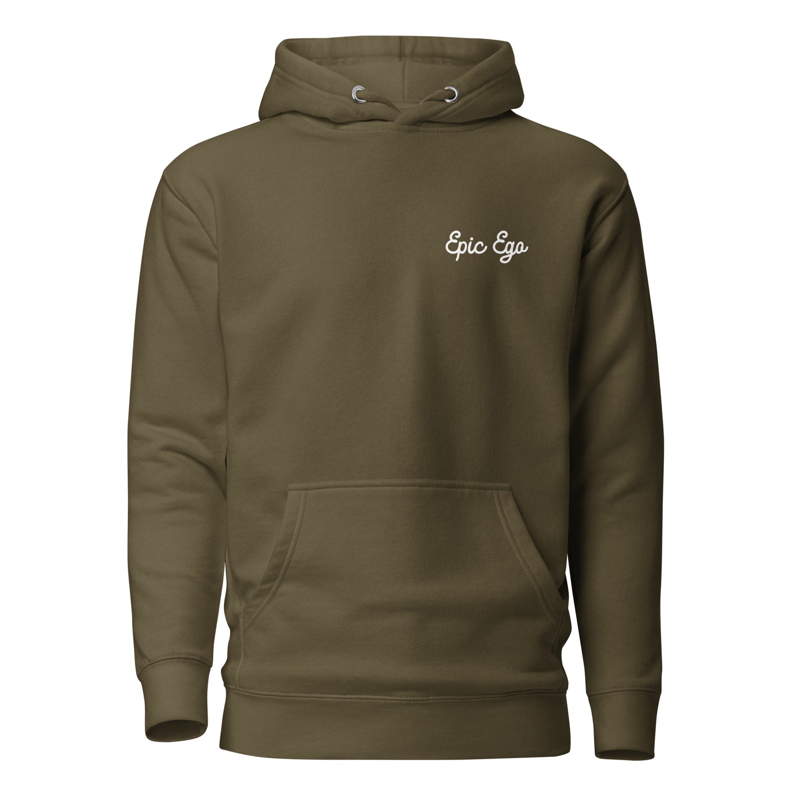 Running Wild Hoodie — Dark Tones — Military Green front view