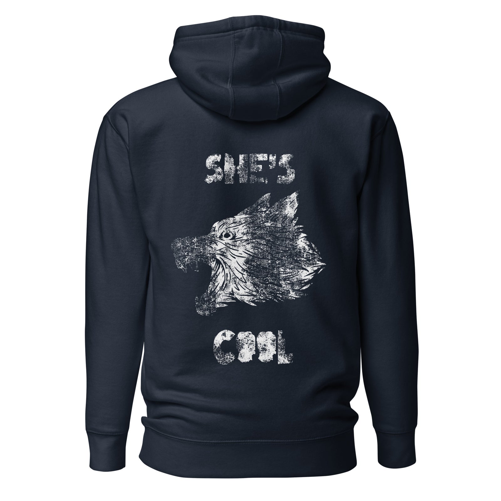 Yeah… She’s Cool Hoodie — Navy Blazer back view