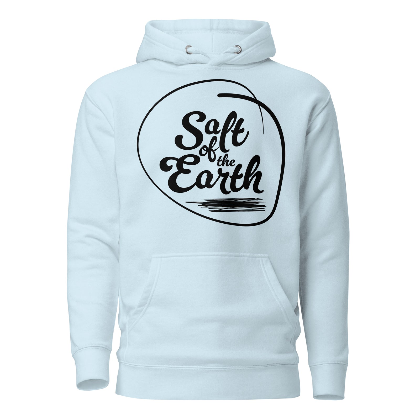 Salt of the Earth Hoodie — Sky Blue front view