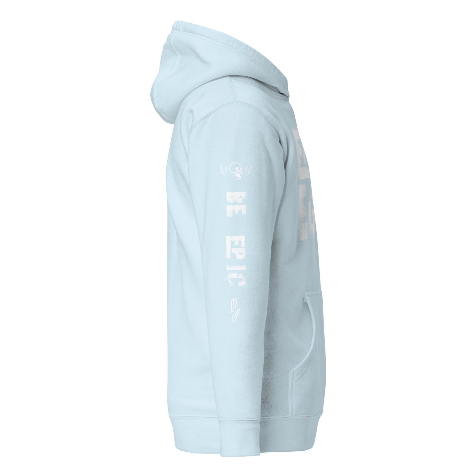 Epic Ego Paint Block Hoodie — Sky Blue right-side view