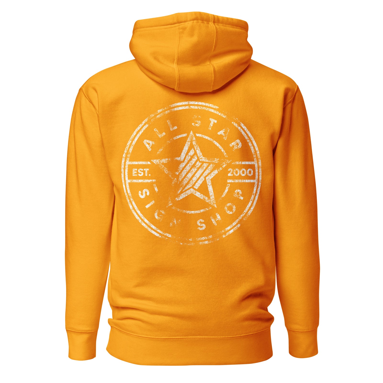 All Star Sign Shop Work Gear Hoodie — Gold Edition — Team Gold back view