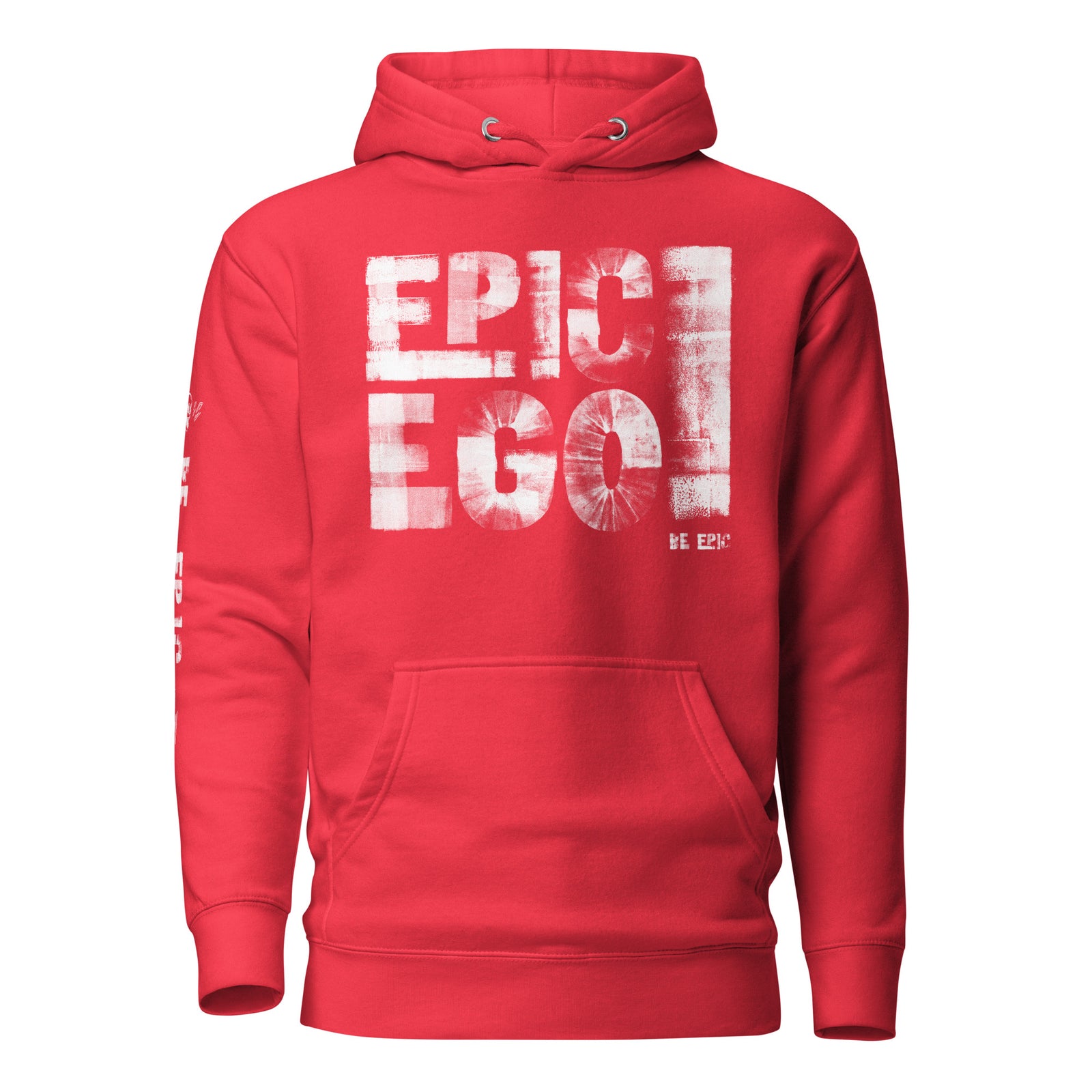 Epic Ego Paint Block Hoodie — Team Red front view