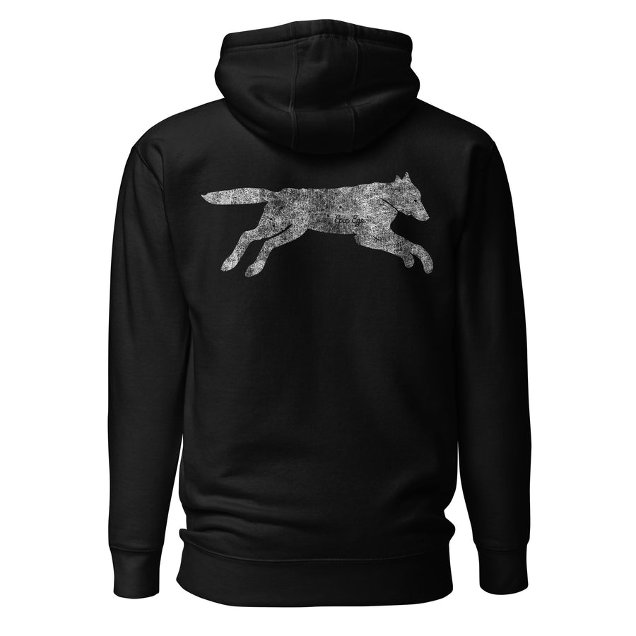 Running Wild Hoodie — Dark Tones — Black back view
