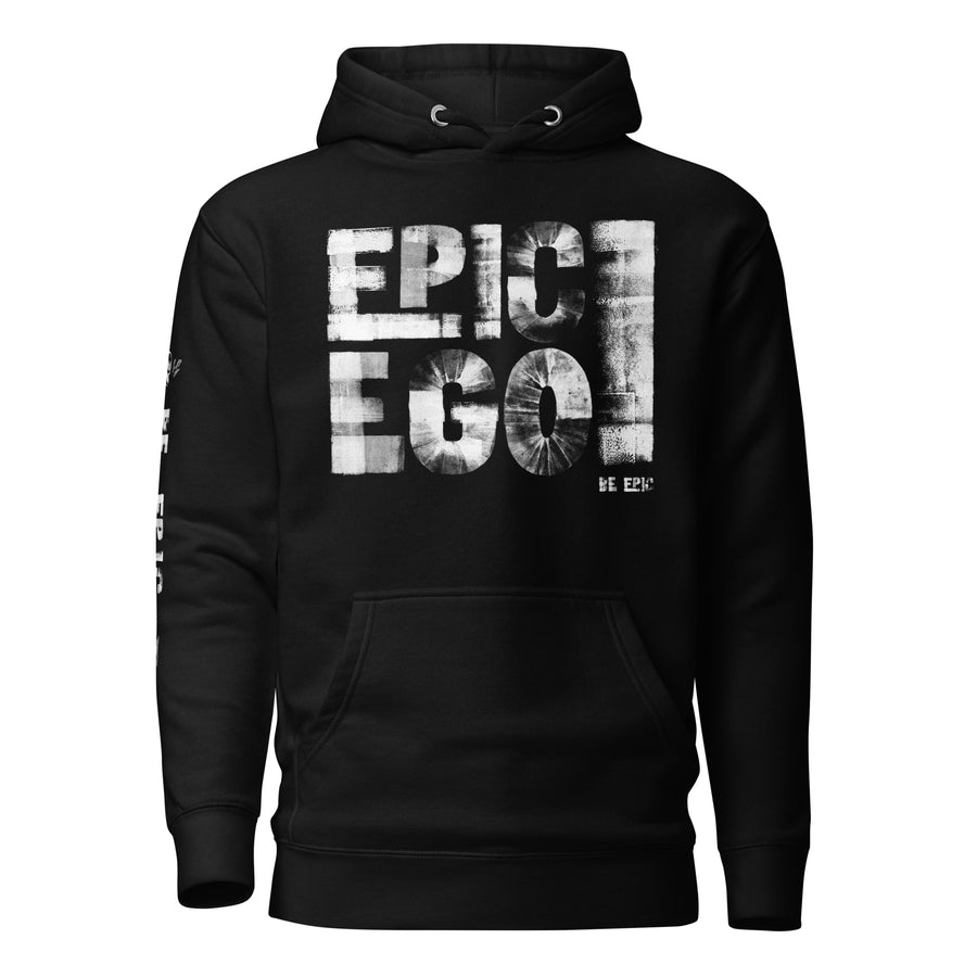 Epic Ego Paint Block Hoodie — Black front view