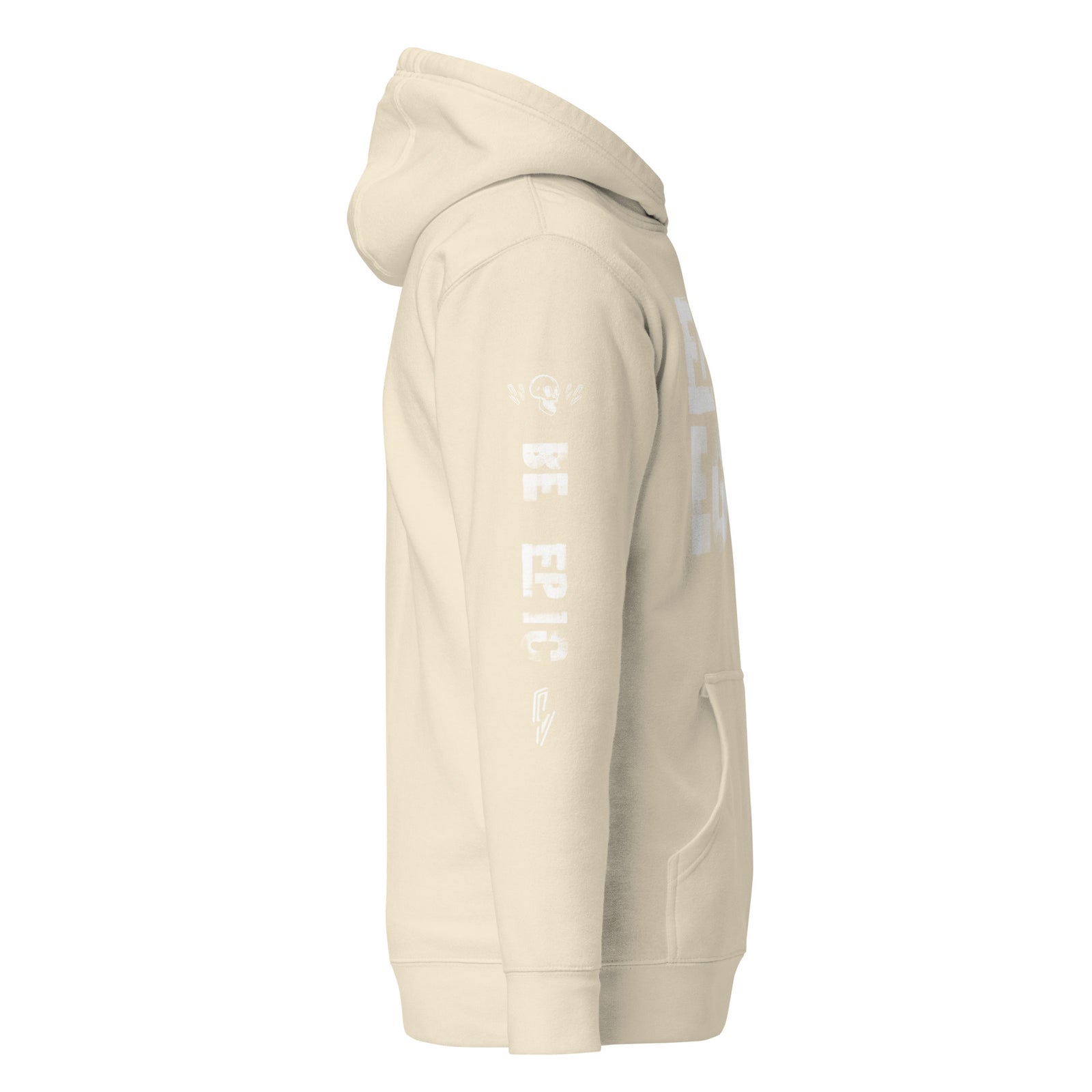 Epic Ego Paint Block Hoodie — Bone right-side view