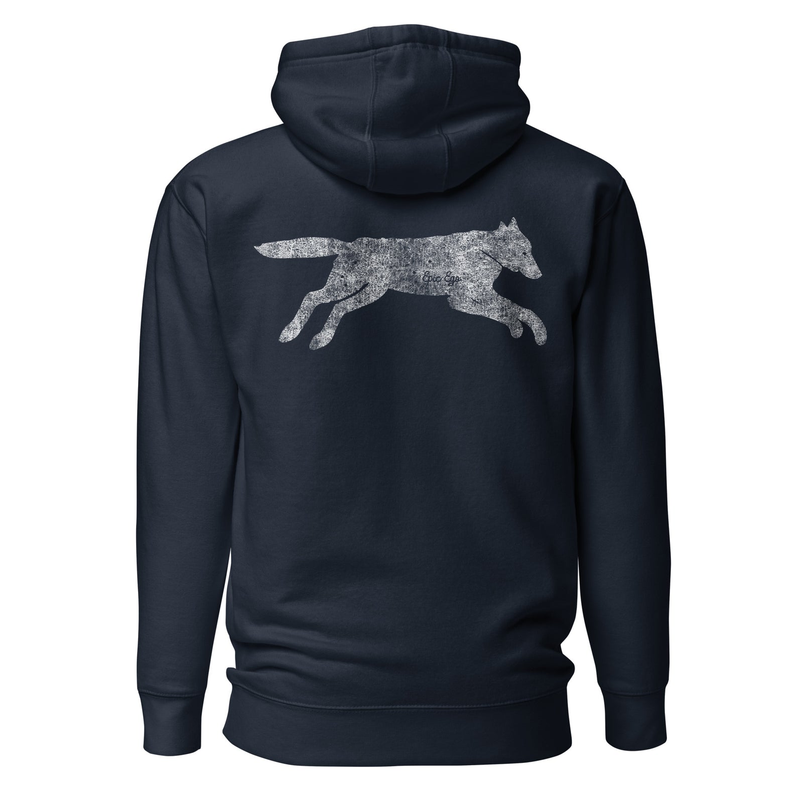 Running Wild Hoodie — Dark Tones — Navy Blazer back view