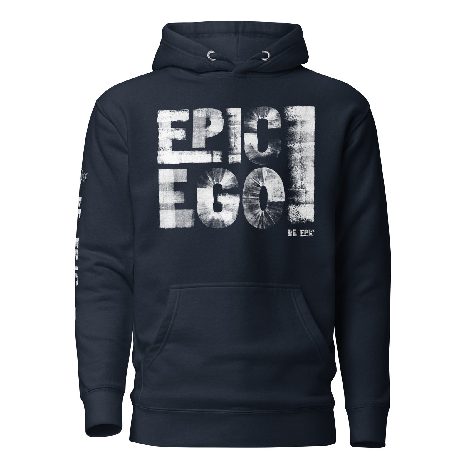 Epic Ego Paint Block Hoodie — Navy Blazer front view