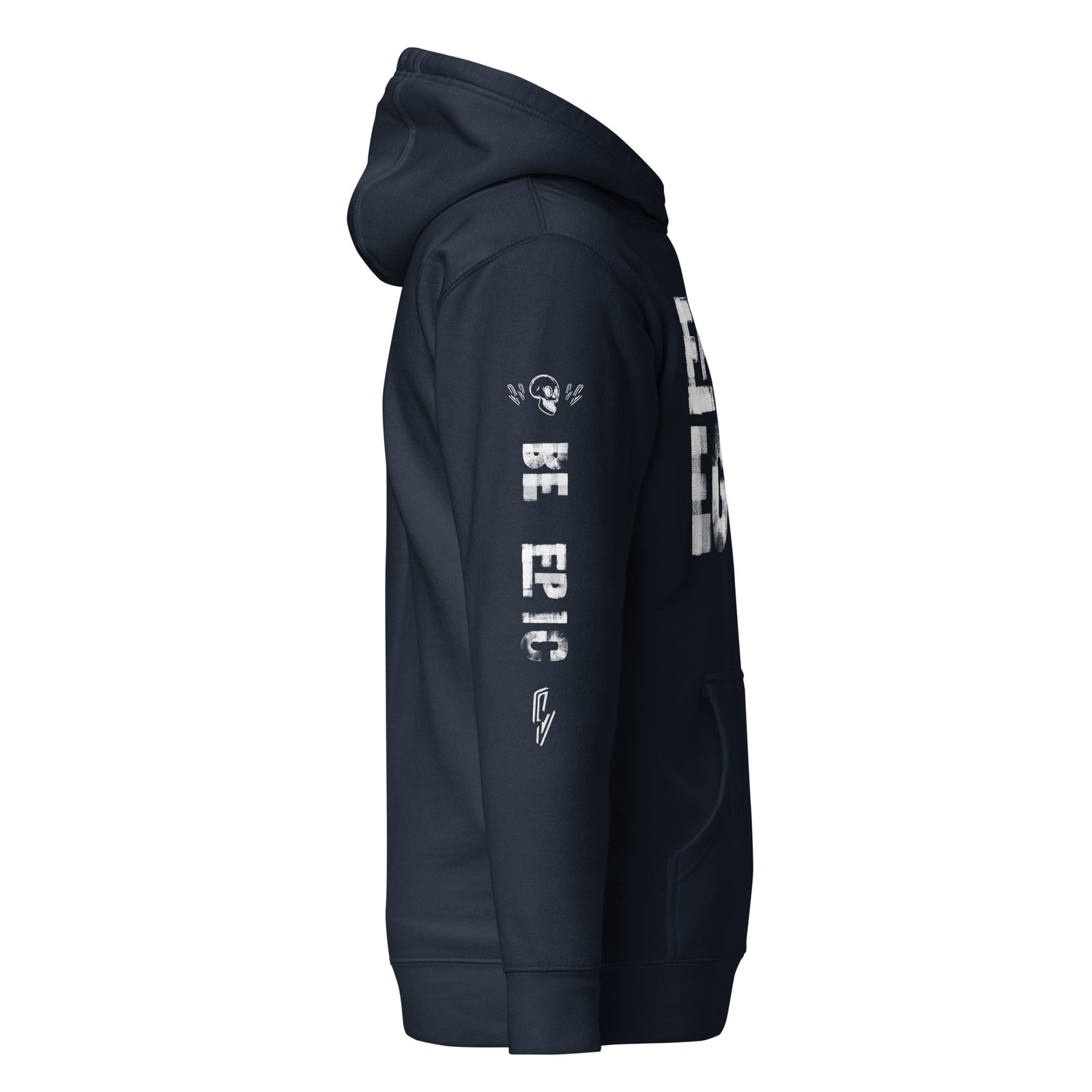 Epic Ego Paint Block Hoodie — Navy Blazer right-side view