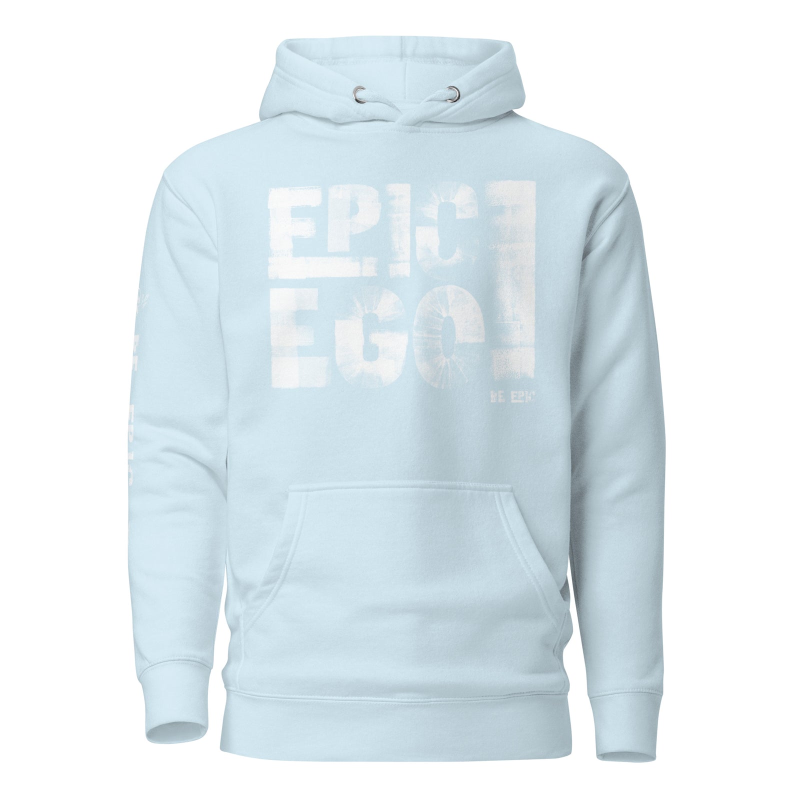 Epic Ego Paint Block Hoodie — Sky Blue front view