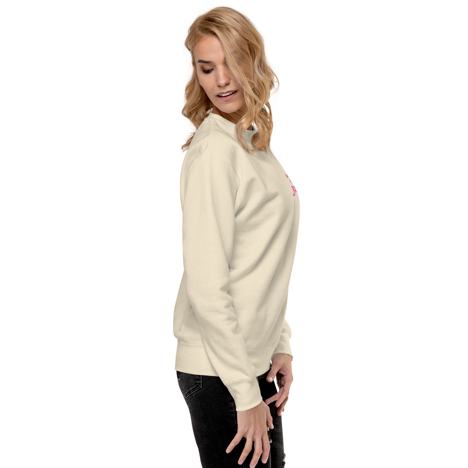 Good Girl from the Badlands Sweatshirt — Bone right-side view