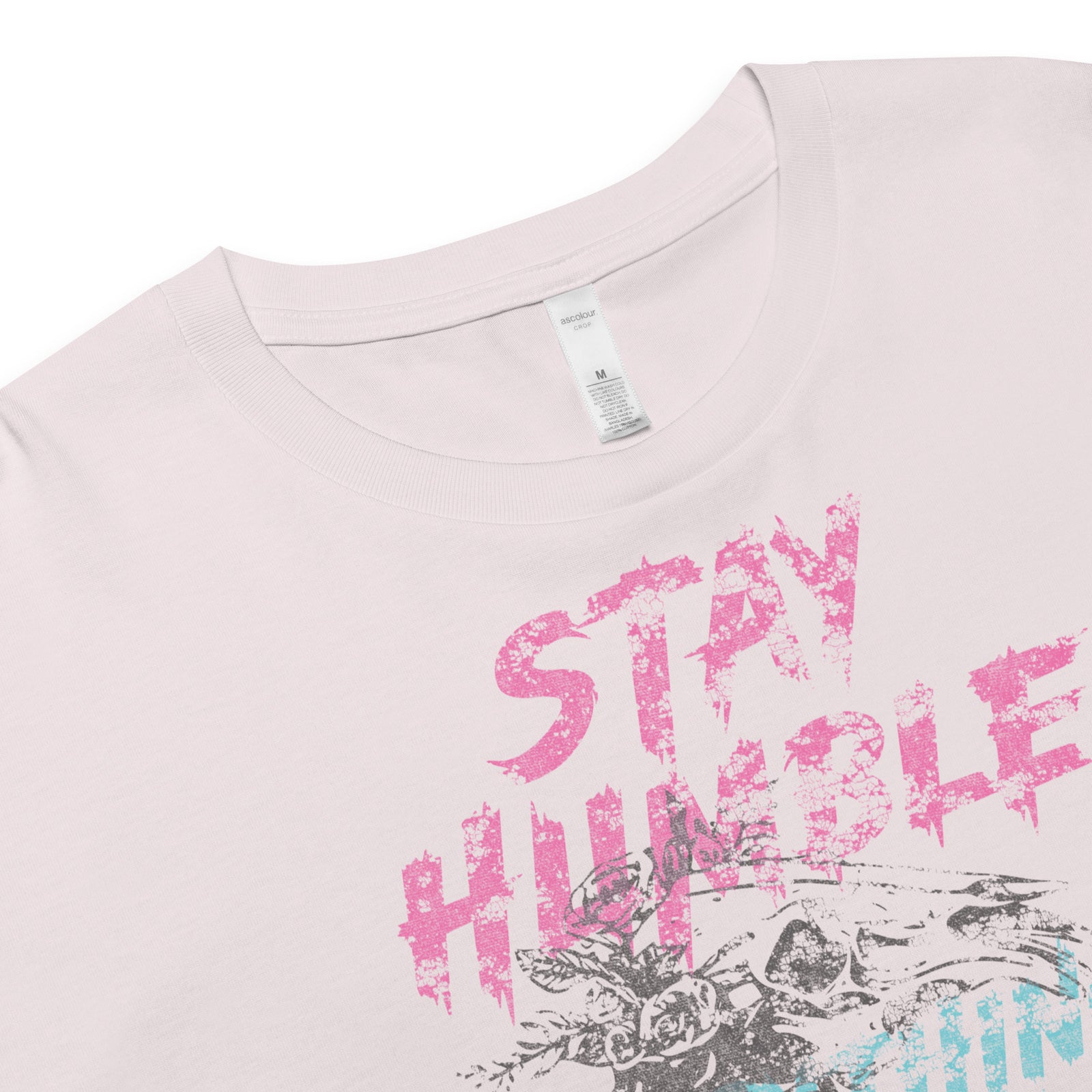 Stay Humble Crop Tee — Orchid product detail view